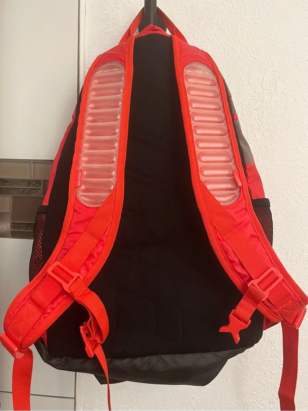 Nike Red and Black Max Air Sport Backpack for Men